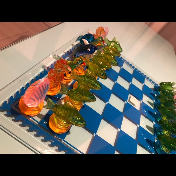 Crystal Chess/Checkers “TROPICS” - Picture 3 of 5